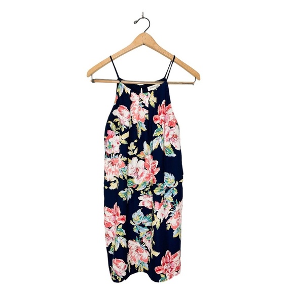 Monteau‎ Floral Print Sleeveless Mini Dress Medium M - Picture 1 of 9